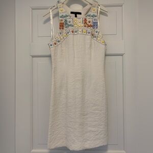 BCBG Beaded Linen Dress. Size 4